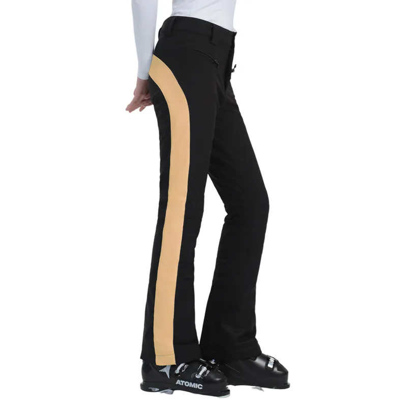 2026 New Women Skiing Pants Slim High Elastic Color Block Snow Trousers Double Board Windproof Waterproof Warm Winter