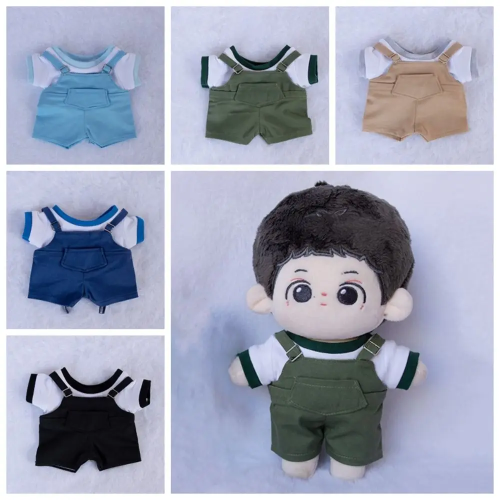 Strap Pants Cotton Doll Clothes Skirt T-shirt Set Idol Dolls Clothes Cute Dress Up Doll Clothes Outfit Doll Accessories