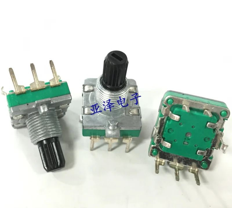 2PCS/LOT EC16 encoder positioning number 24 pulse number 24 axis length 15MM digital rotary potentiometer with push switch