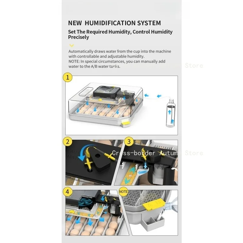 Automatic-Newest Full-Automatic 48 EggsIncubator and Hatcher Machine With Setter and Hatcher Combined