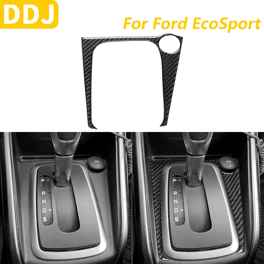 

Для Ford EcoSport 2018-2025 углеродное волокно переключение передач прикуриватель рамка панель крышка отделка автомобильные аксессуары декоративная наклейка