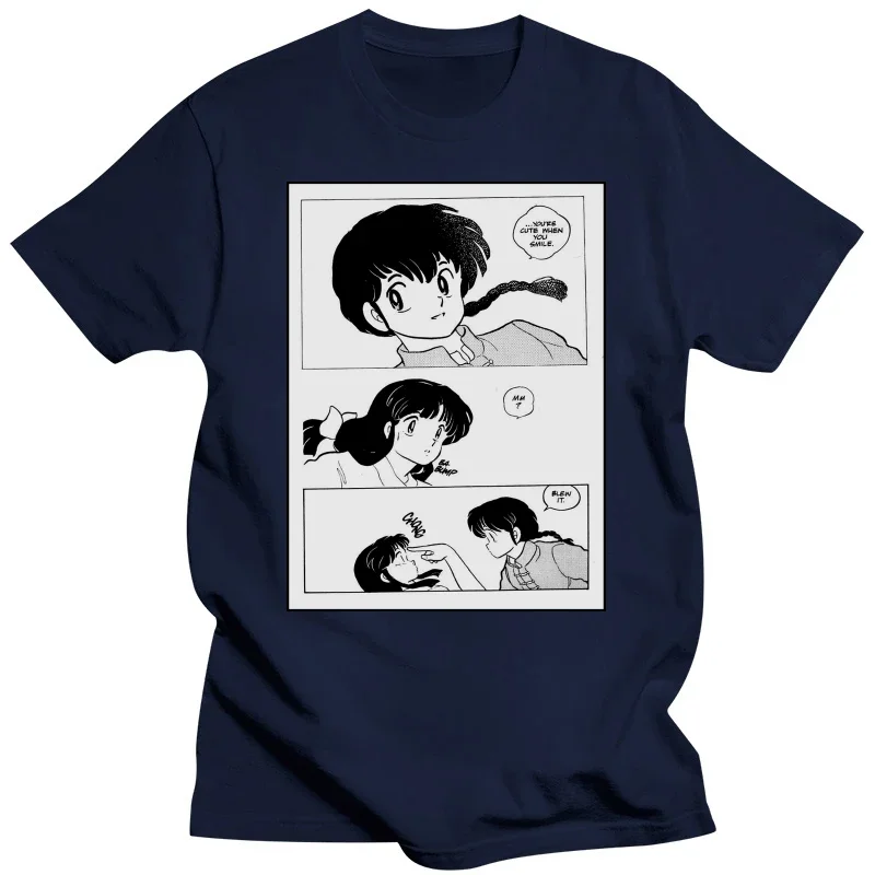 Fashion Akane Tendo Ranma 1/2 T-Shirt For Men Round Neck Cotton T Shirt Classic Short Sleeve Tees Summer Clothes