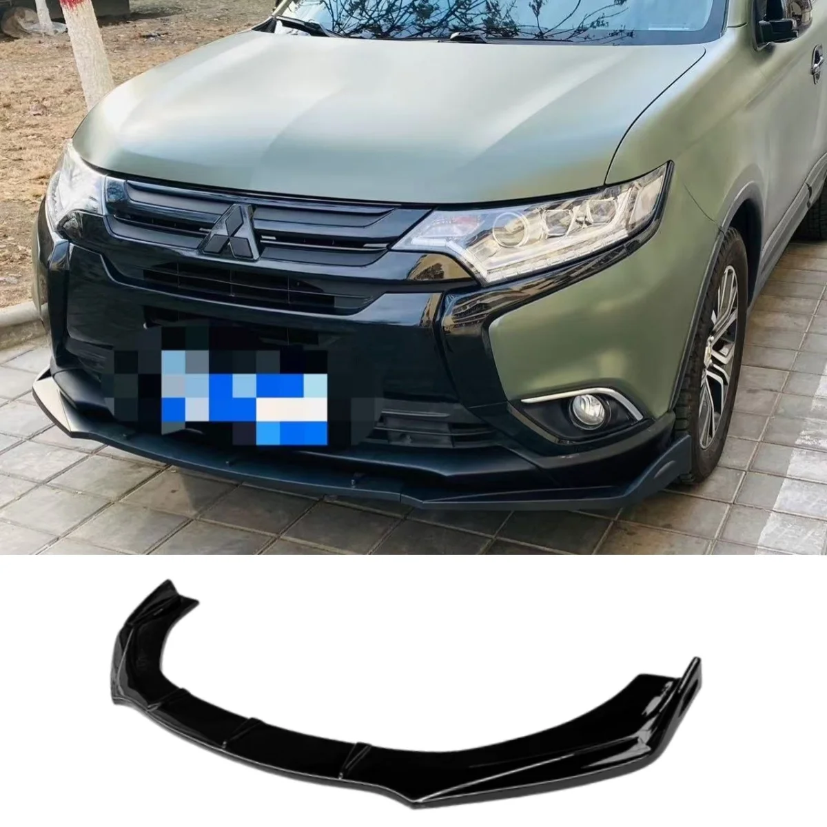 

Для Mitsubishi Outlander 2016-2023 передний бампер, спойлер на подбородок, сплиттер, диффузор, защитный кожух, аксессуары для Bodykit, запчасти