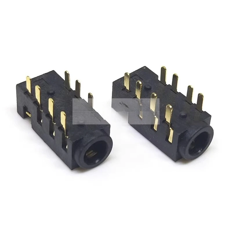 100PCS PJ-393 3.5mm Headphone Jack Socket SMD / DIP 7Pin 8Pin Audio Jack Gold-Plated 8 Foot 7 Foot Section4
