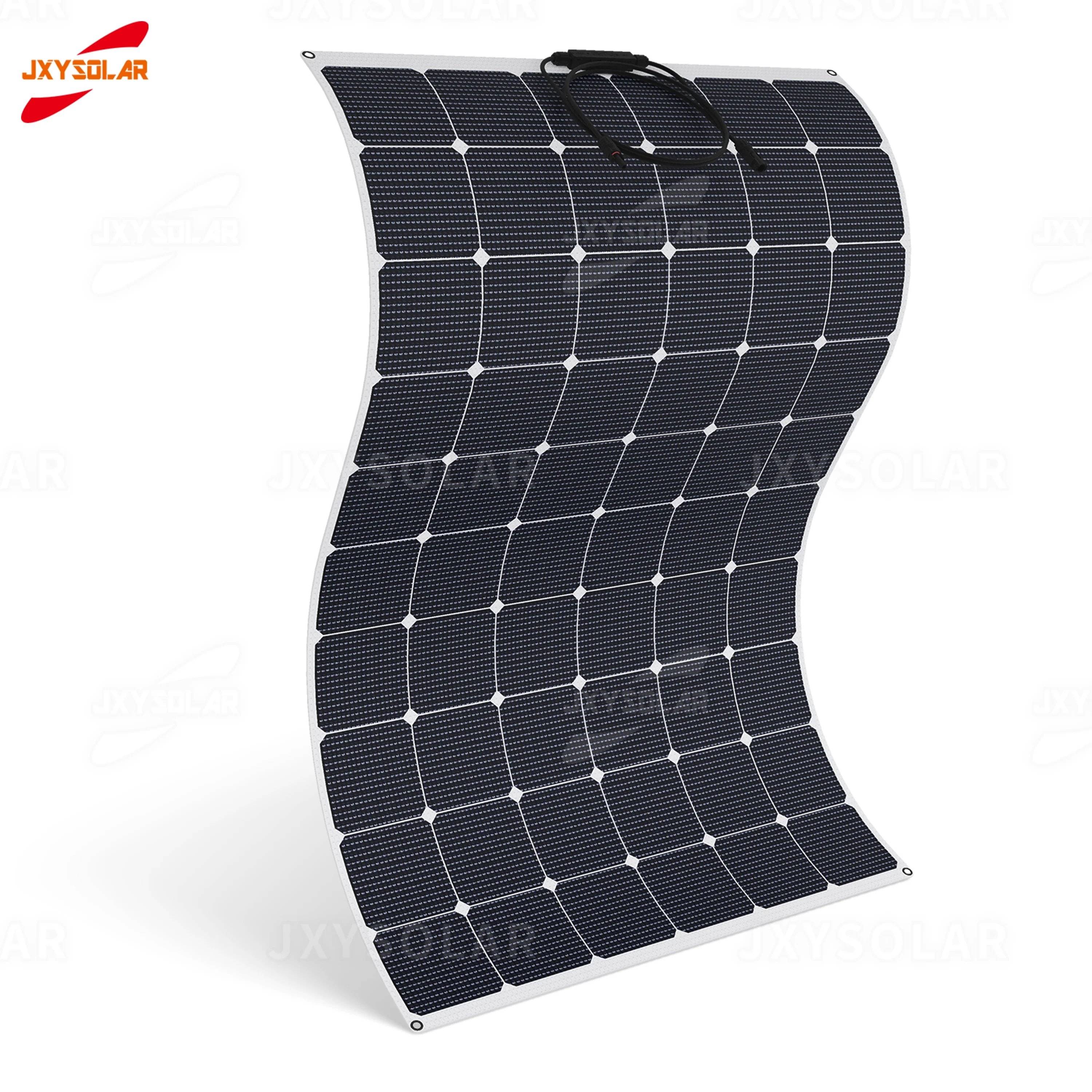 New Style Gridding Surface 200W 34.2V ETFE Sunpower Adhesive Thin Film Marine Flexible Solar Panel For RVs Yachts Boats