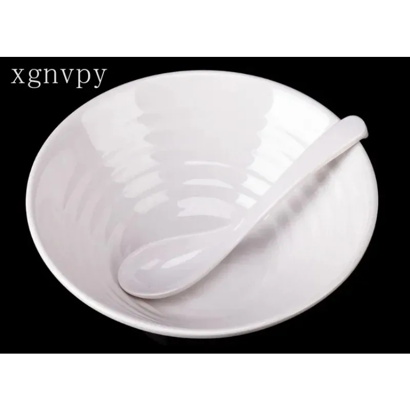 Xgnvpy-Colher De Porcelana De Imitação De Fast Food, Gancho De Pó De Plástico, Anti-Queda, Durável, Chinês