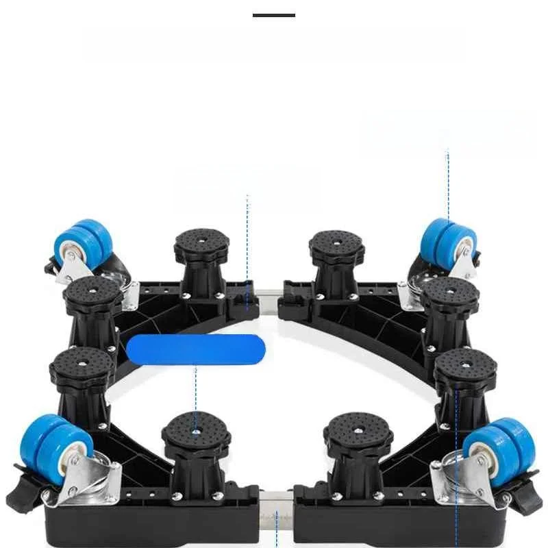 

Waing hine Stand Base with o Absorption High-Rise Universal Wheels Adjustable Plastic Storage Organizer Ra