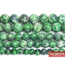 Natural Green Colorful Stone Round Loose Beads 15