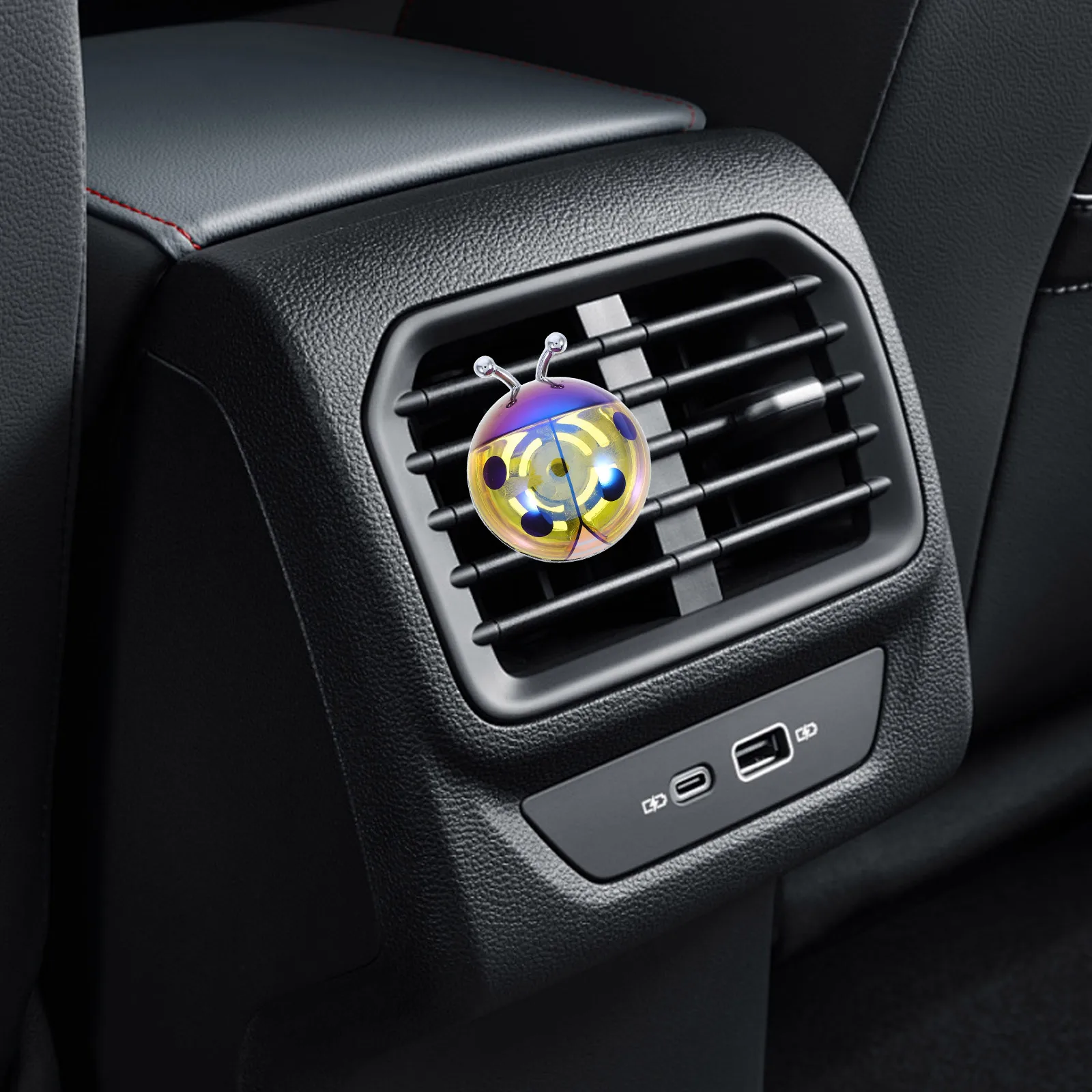 

Car Vent Perfume Clip Adorable Ladybug Design Air Freshener Aroma Diffuser Zinc Alloy Conditioning Car Decor Accessories