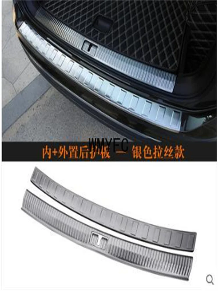 

2pcs Car stainless steel Exterior+Interior Rear Trunk sill plate cover For VW Tiguan L 2017 2018