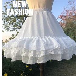 Women Lolita Petticoats Crinoline Inner Bustle Cosplay Jupon Tutu Cancan Skirt Petticoat Under Bride Wedding Dress Underskirt