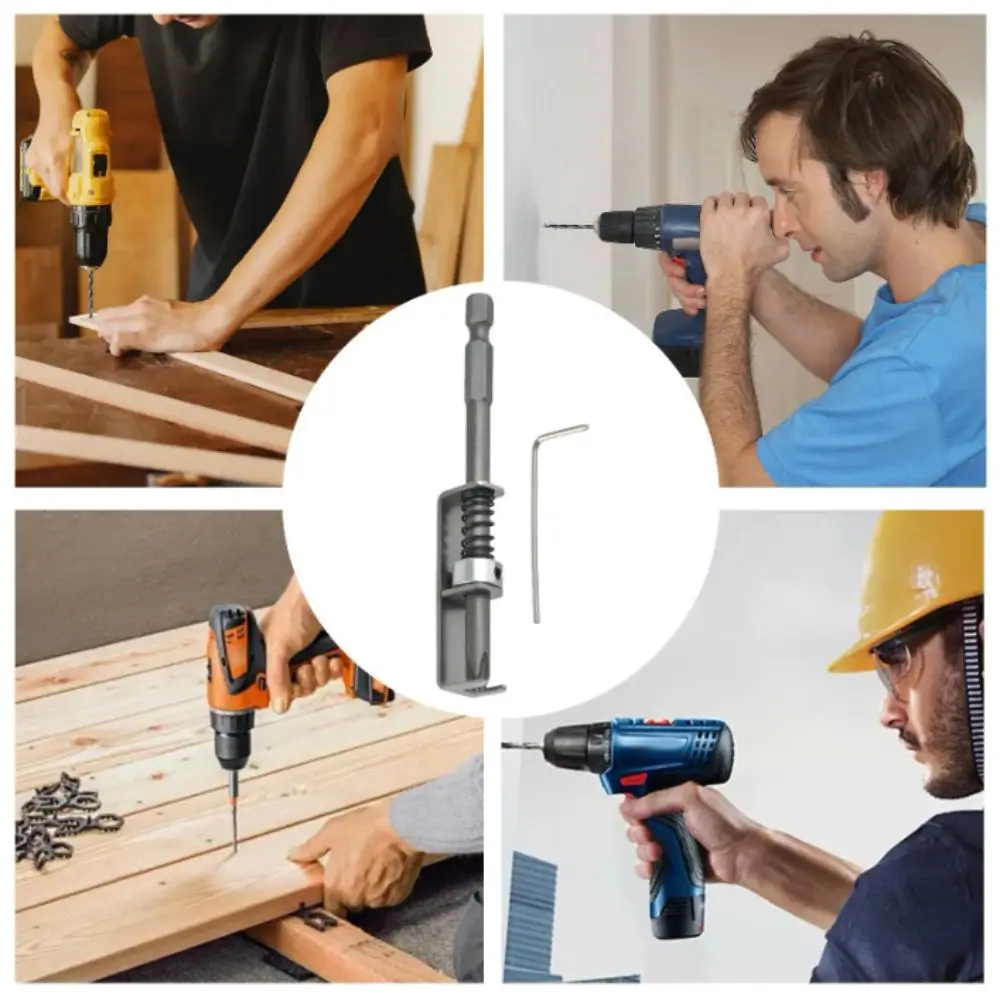 

Износостойкий винтовой держатель бит Пружинное позиционирование Универсальный подпружиненный винтовой держатель Инструмент с защитой от падения Отвертка