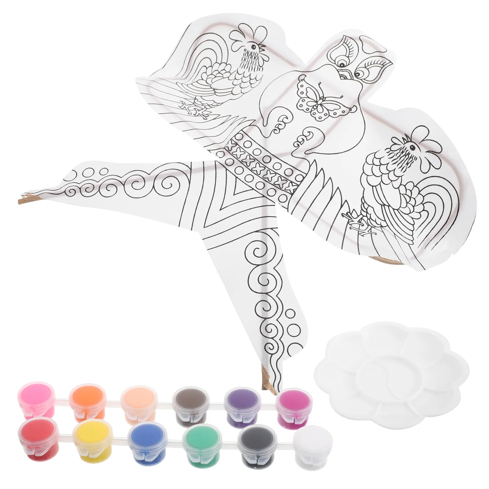 Schilderen Blank Maken Diy Wit Strandontwerp Chemische Vezel Doek Vliegers voor het versieren van kinderen