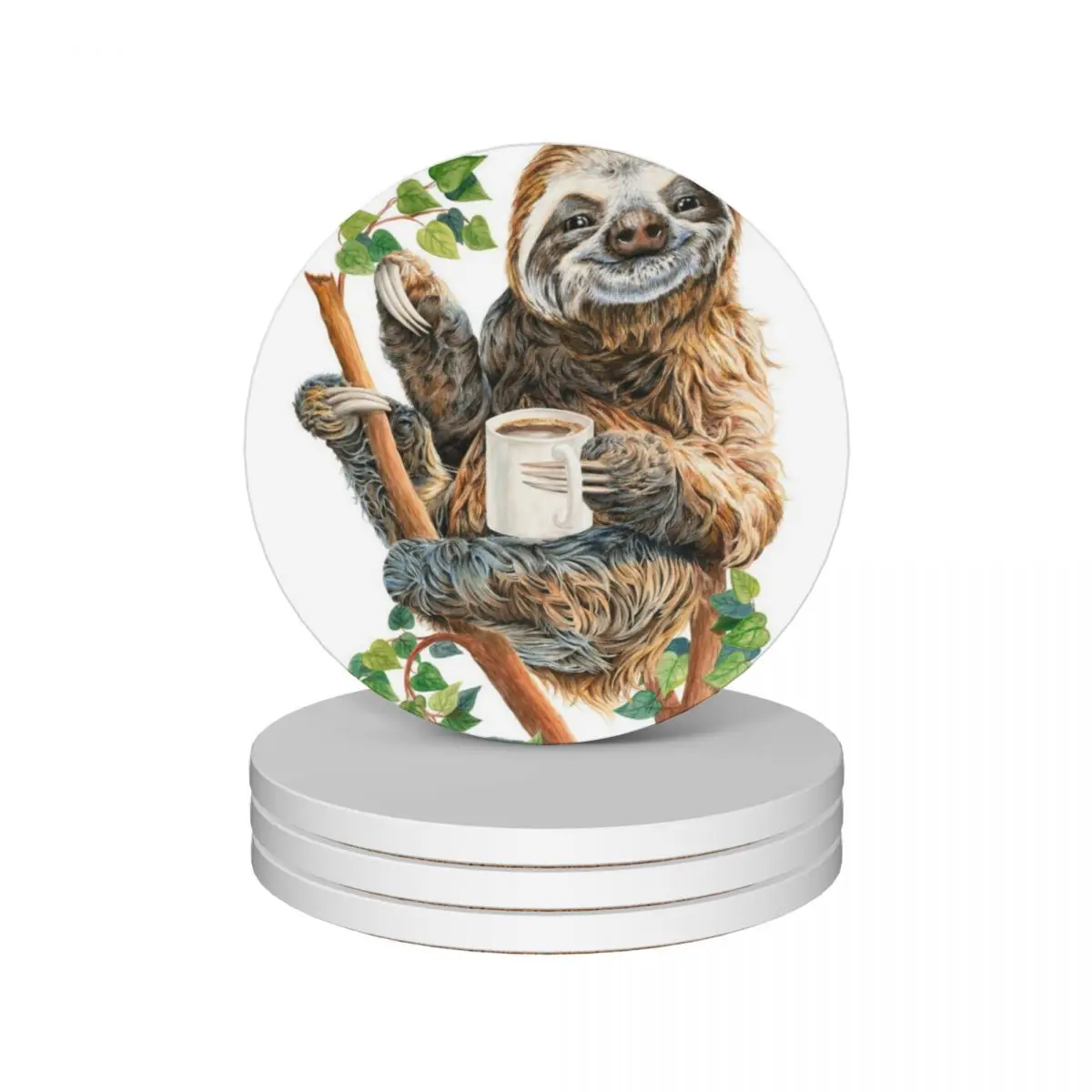 

Top of the Morning Ceramic Coasters (Set of 4) set for drinks for cups set Coasters