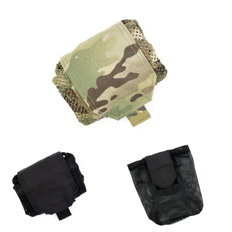 Tactical Drop Dump Pouch Airsoft Foldable Mesh Magazine Pouch Multicam Paintball Hunting Utility Storage EDC Molle Bag