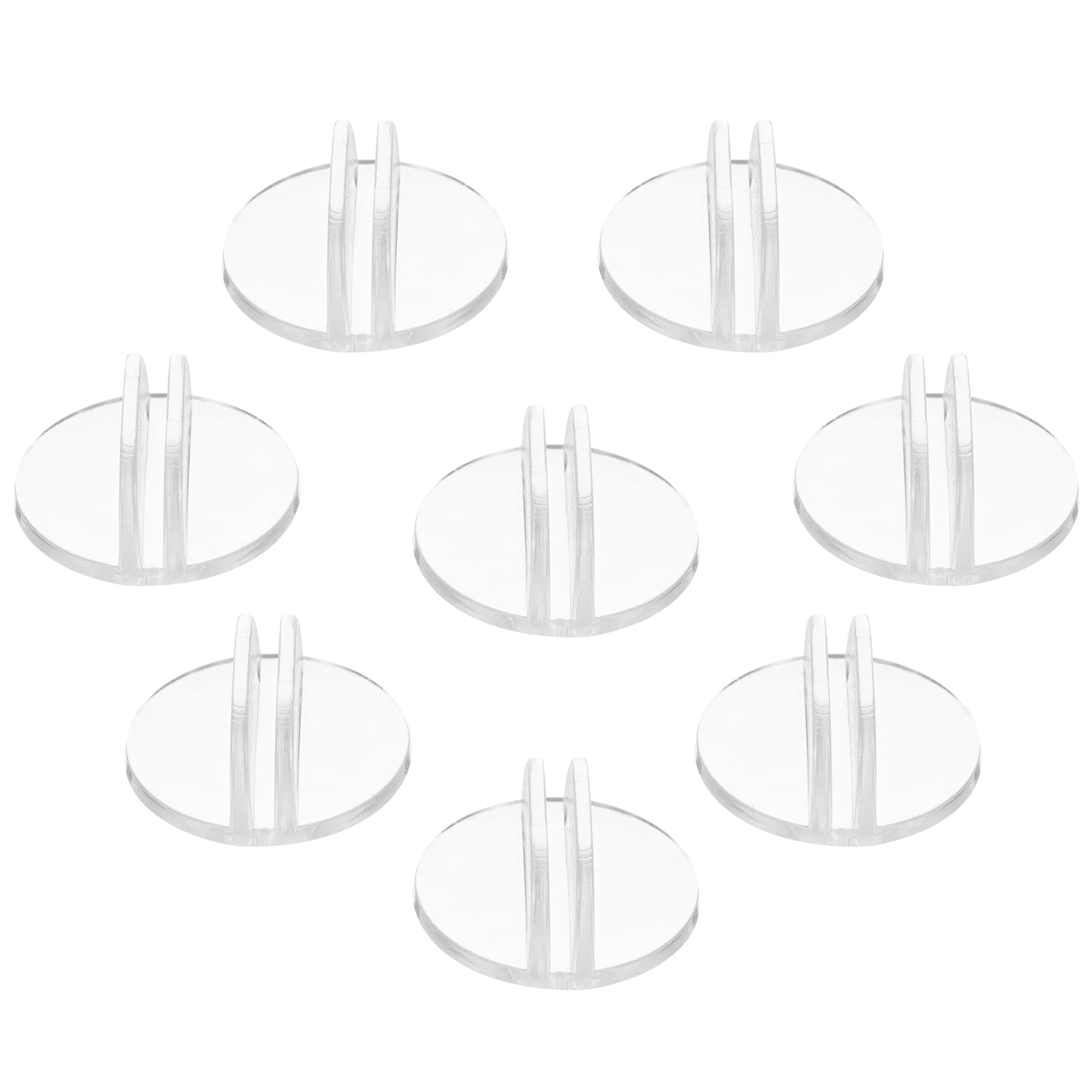 50 Pcs Board Game Round Card Holder Transparent Plastic Clear Name Display Stands
