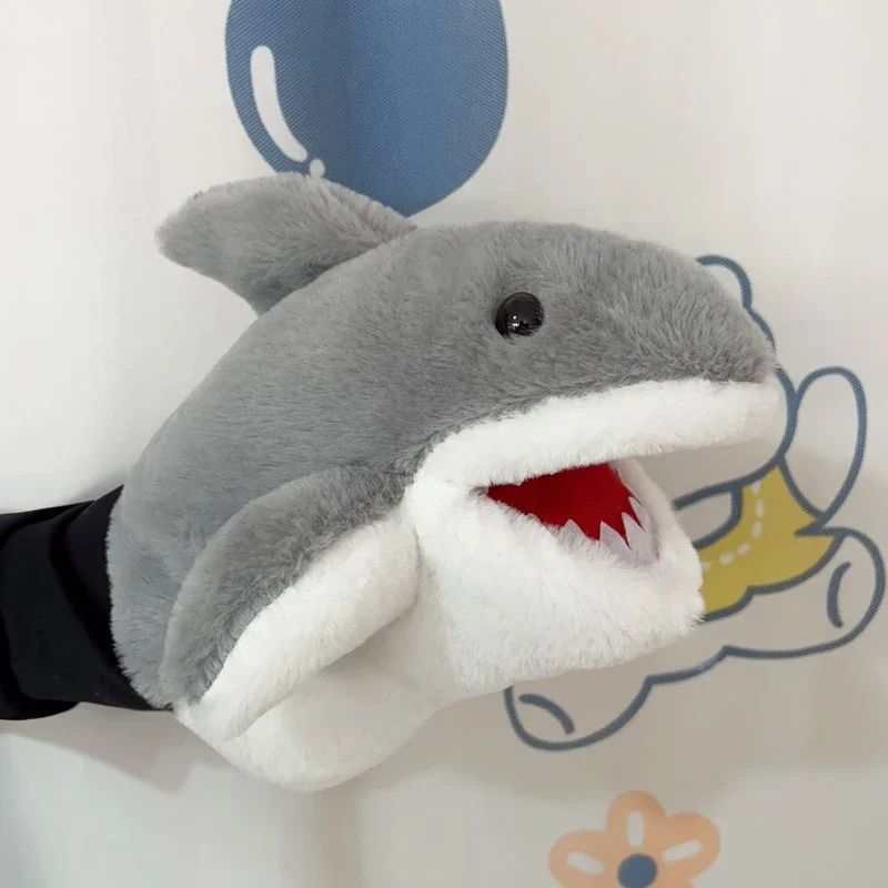 16cm 부드러운 귀여운 상어 손 인형 봉제 장난감 인공 상어 플러시 장난감 대화 형 박제 동물 선물 소년 소녀 방 장식