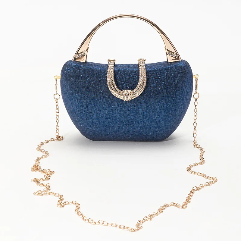 2025 Fashion Glitter Diamond Metal Buckle Evening Handbags Women Sequined Clutch Bag Bride Bag Wedding Purse Female Shoulder Bag