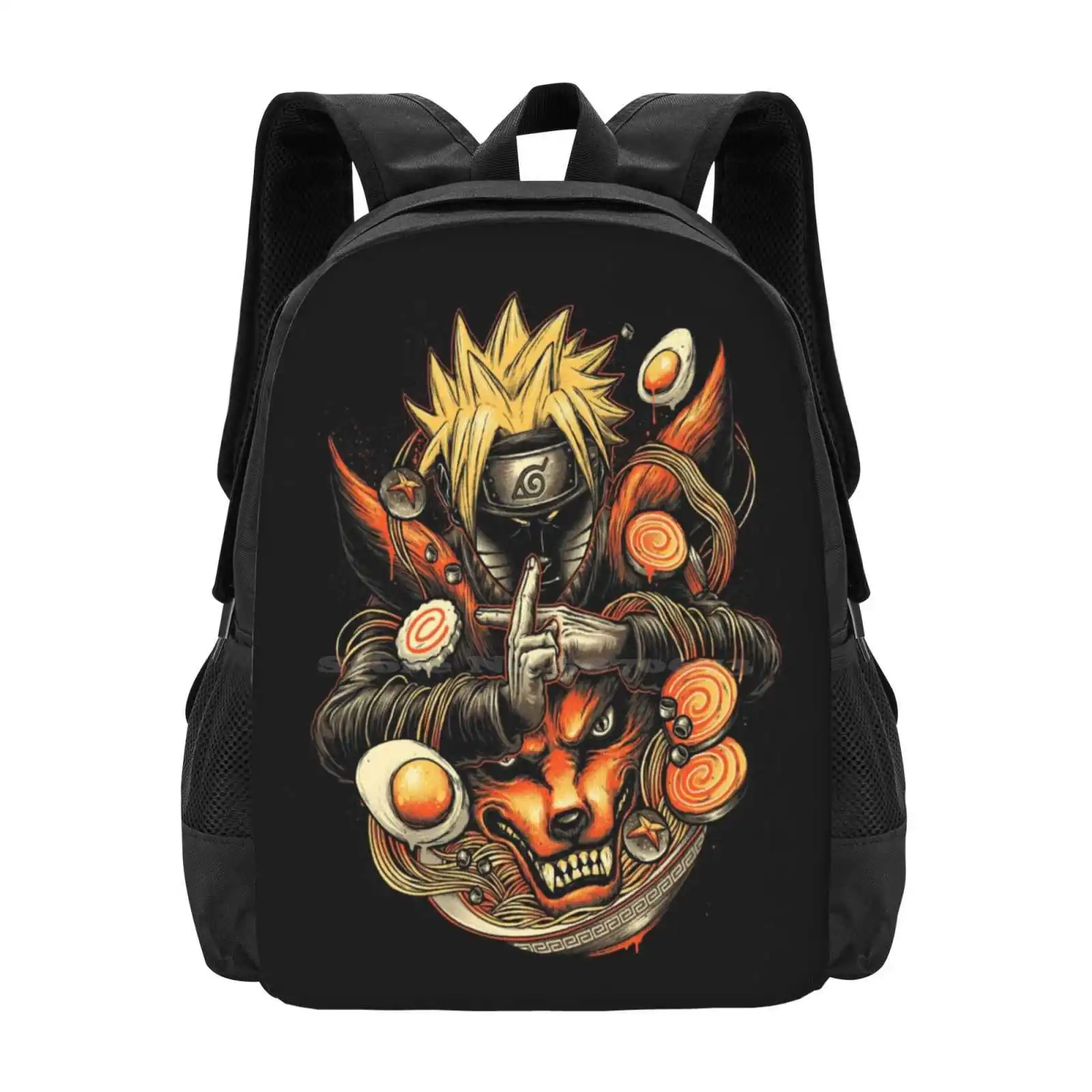 Power Of Ramen Hot Sale Schoolbag Backpack Fashion Bags Anime Manga Ramen