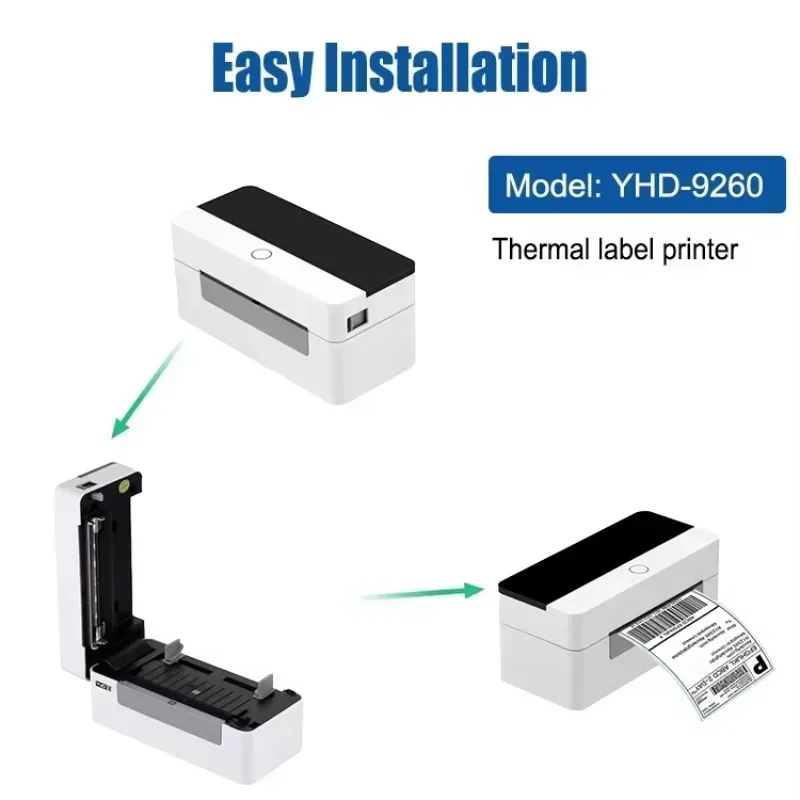 

In stock High Performance 4 Inches Sticker Barcode Printer Thermal Shipping Label Printers with WIFI Blue Tooth USB Port