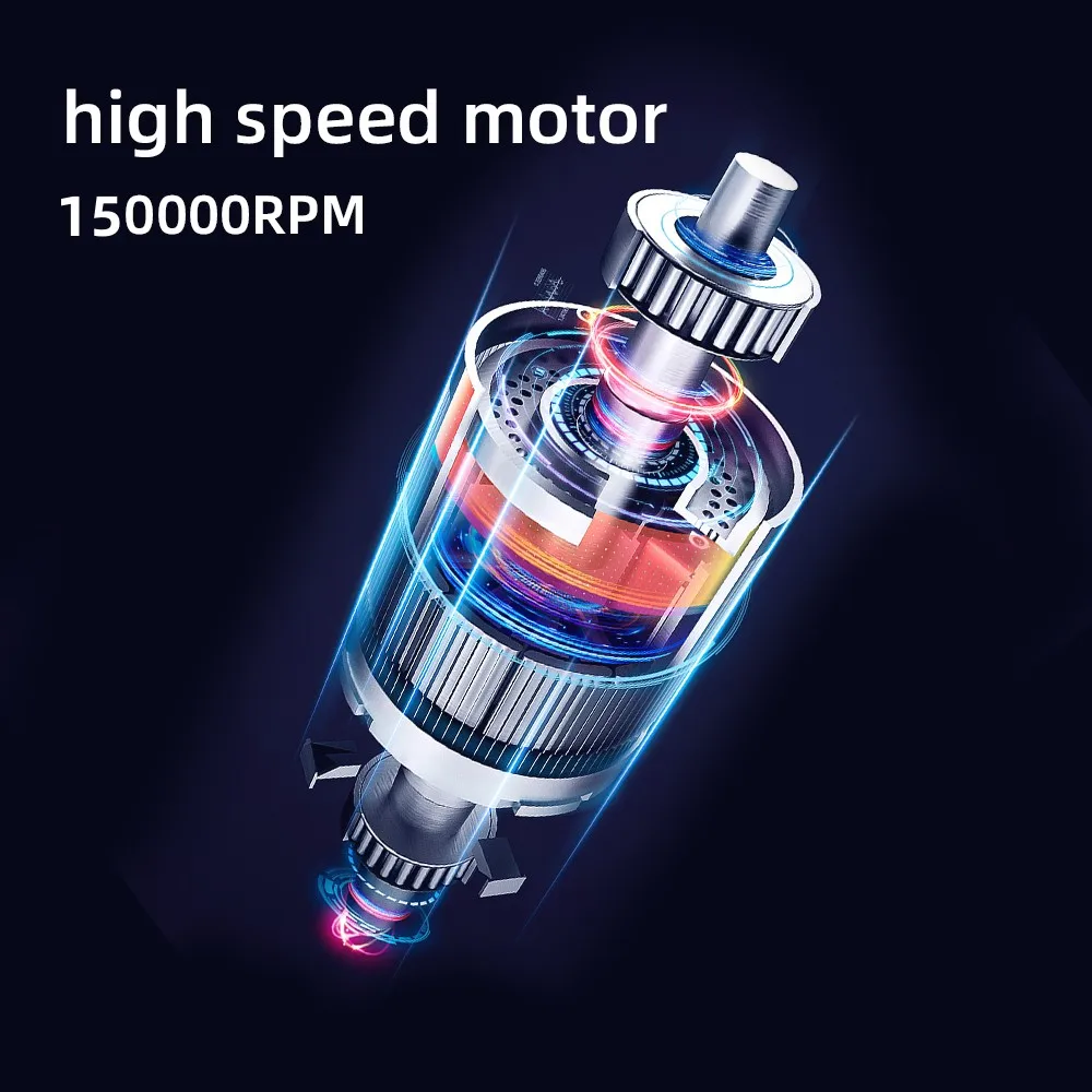 150000 RPM ventilateur violent puissant souffleur d'air aspirateur nettoyeur de poussière type-c charge vents forts 52 m/s outil de souffleur à Jet Turbo sans brosse