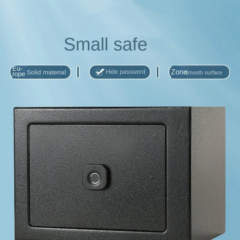 17h*23w*17d cm Small Safe Household Anti-theft Wall Entry Fingerprint Clip All Steel Mini Office Safe Children's Savings Tank