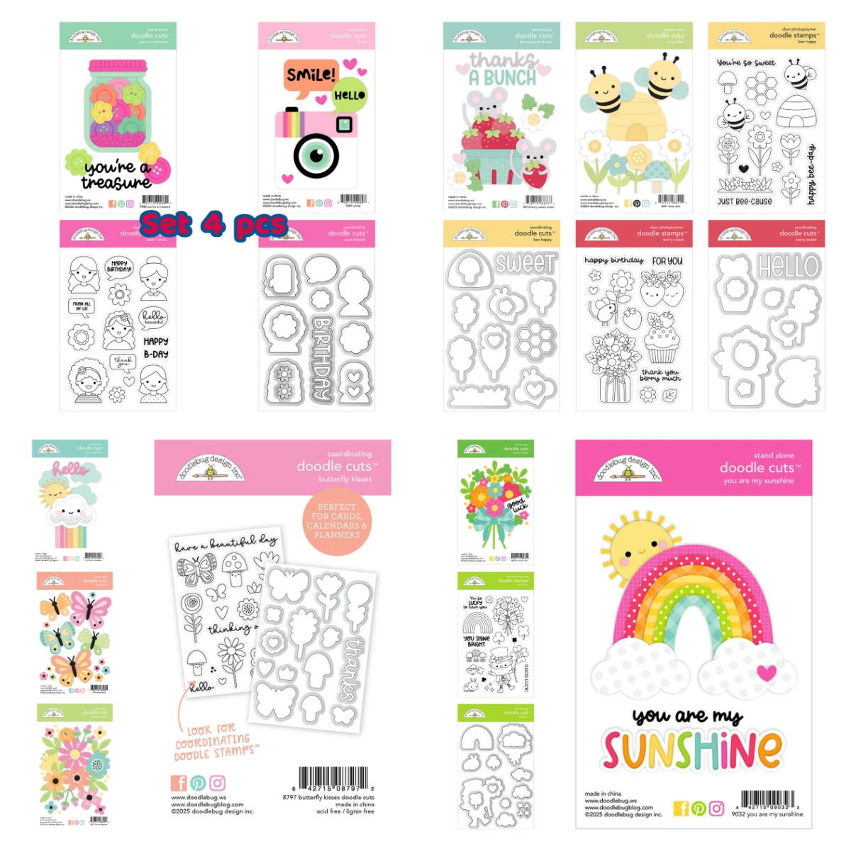 Doodle Cuts Best Friends You're a Treasure Smile Metal Cutting Dies and Stamps for DIY Scrapbook Handmade Calendar May 2026 New
