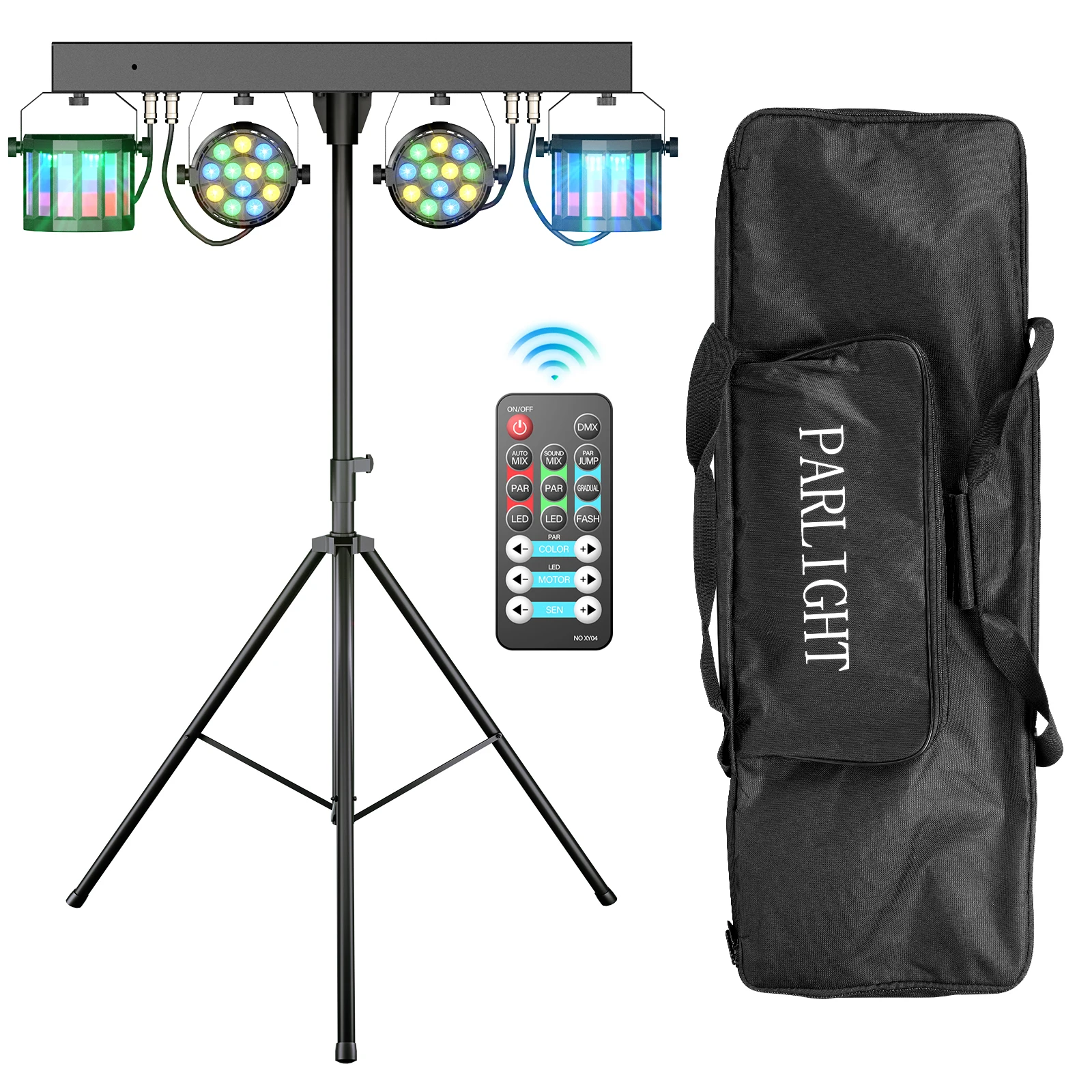 

Nitehop 60W RGBW LED Par Light Combination Bracket Lights DMX Stage Lighting For DJ Disco Party Wedding Nightclub With Carry Bag