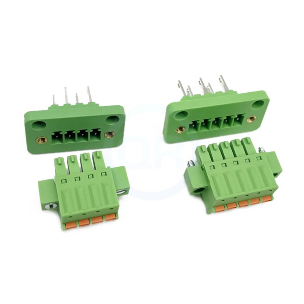 5 Sets 3.81mm Pitch KF 2EDGWB+2EDGKDM JM 15EDGWB Plug-In Terminal Block With Screw Retaining Panel Spring