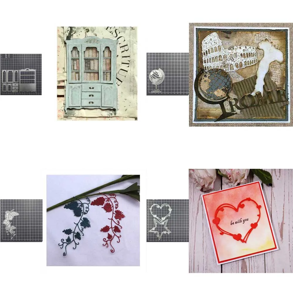 Schrank Stern Herzen High Heels Rattan Blatt waschen Blas kugel Metalls chneid werkzeuge DIY Scrap booking Papier karte Prägung Handwerk stirbt