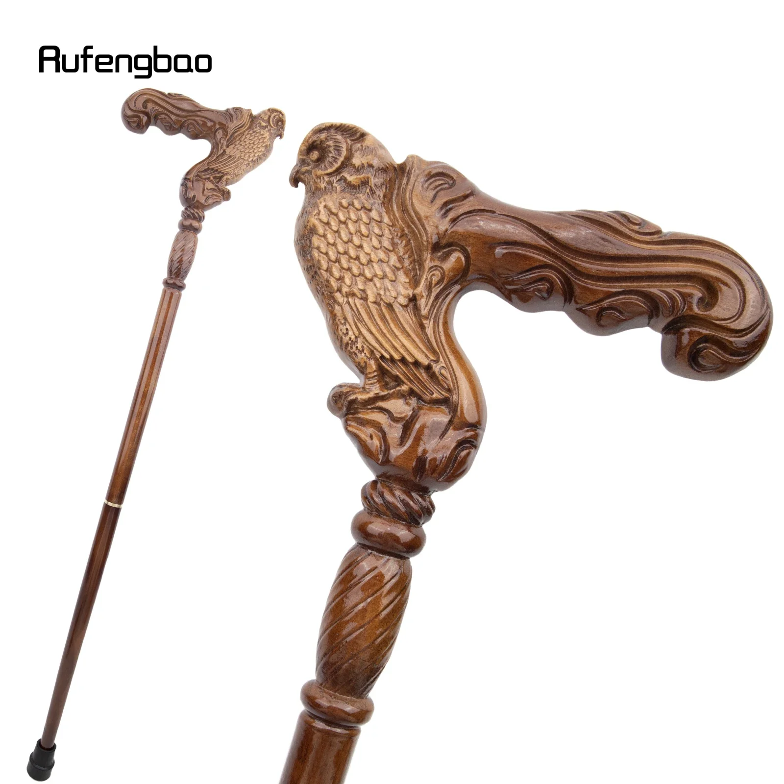 

Brown Owl Eagle Wooden Fashion Stick Decorative Vampire Cospaly Party Wood Walking Cane Halloween Mace Wand Crosier 94cm