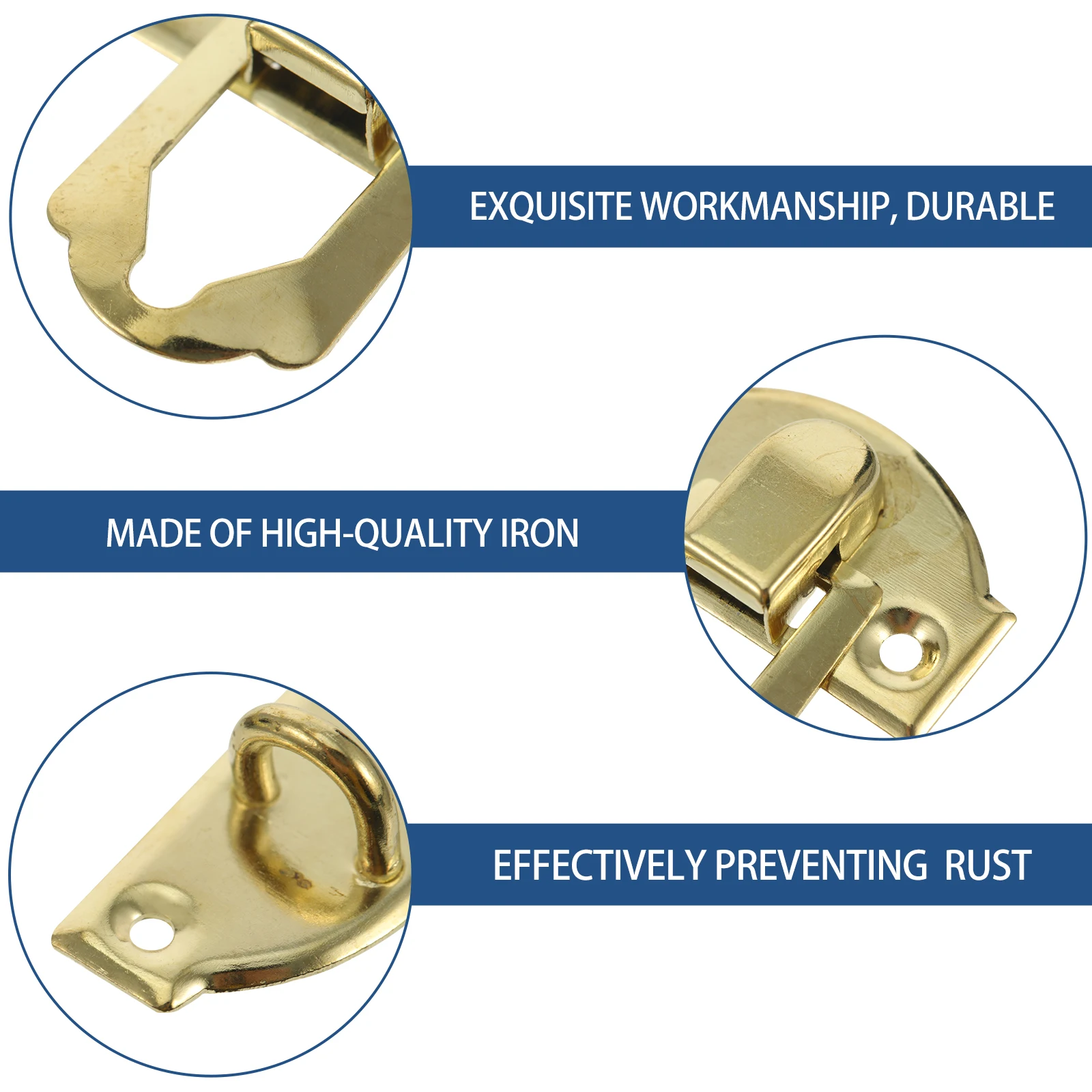 

20pcs Iron Latch Wooden Box Lock Durable Hook Hasp For Gift Case Cabinet Retro Buckle Hardware Fastener Lock Wood Box