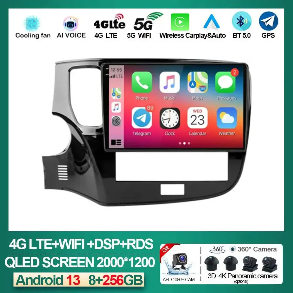 

Android 13 For Mitsubishi Outlander 3 III GF0W GF0W GG0W 2018 - 2021 Car Player Multimedia Video Navigation GPS Carplay NO DVD