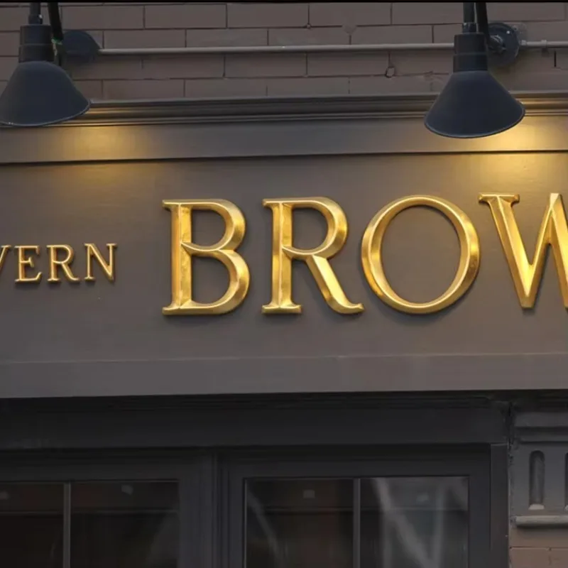 مخصص في الهواء الطلق الخلفية ضوء النيون معدن الفولاذ المقاوم للصدأ لوحات الألومنيوم للمستشفيات والشركات #4