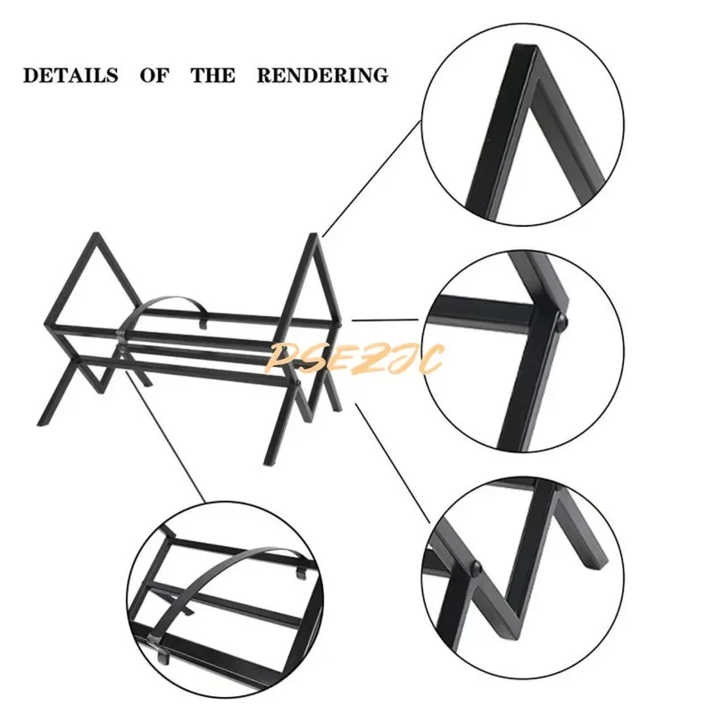 Desktop Decoration Creative CD Record Vinyl Record Storage Rack Magazine Placement Rack Metal Precision Wrought Iron