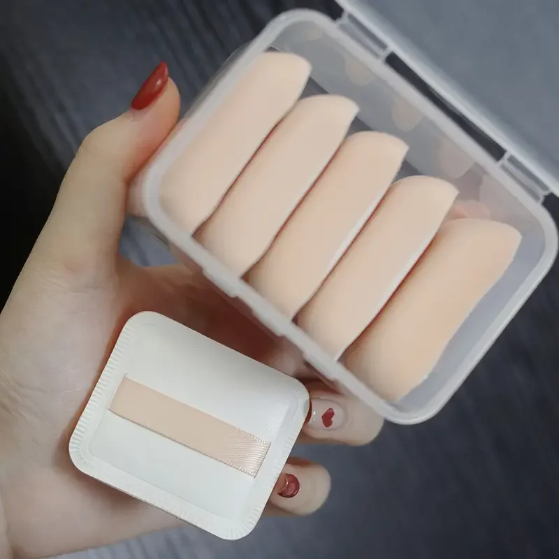 5 stks draagbare foundation poederdonsjes druppelvorm schoonheid make-up spons blender reizen vrouwen make-up tools