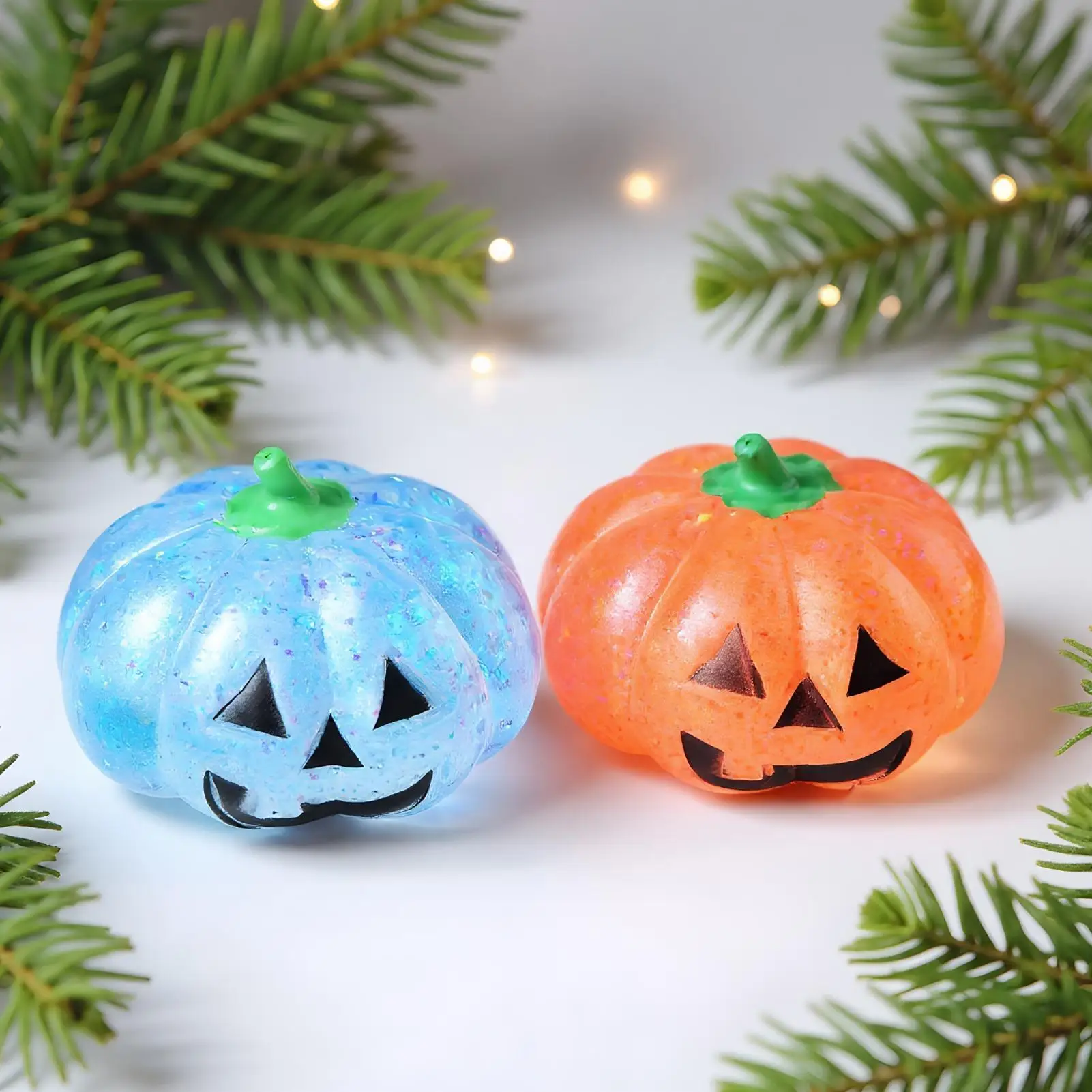 บีบ Fidget ของเล่นฟักทองฮาโลวีนความเครียด Reliever ของเล่นยืดลูกปาร์ตี้กระเป๋าสําหรับโรงเรียนวันเกิดอีสเตอร์