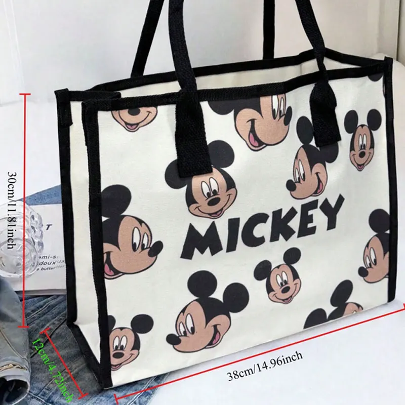 Mickey Minnie One-shoulder Tote Bag High Capacity Commuter Outing Bag Single Shoulder Crossbody Bag Large Capacity Makeup
