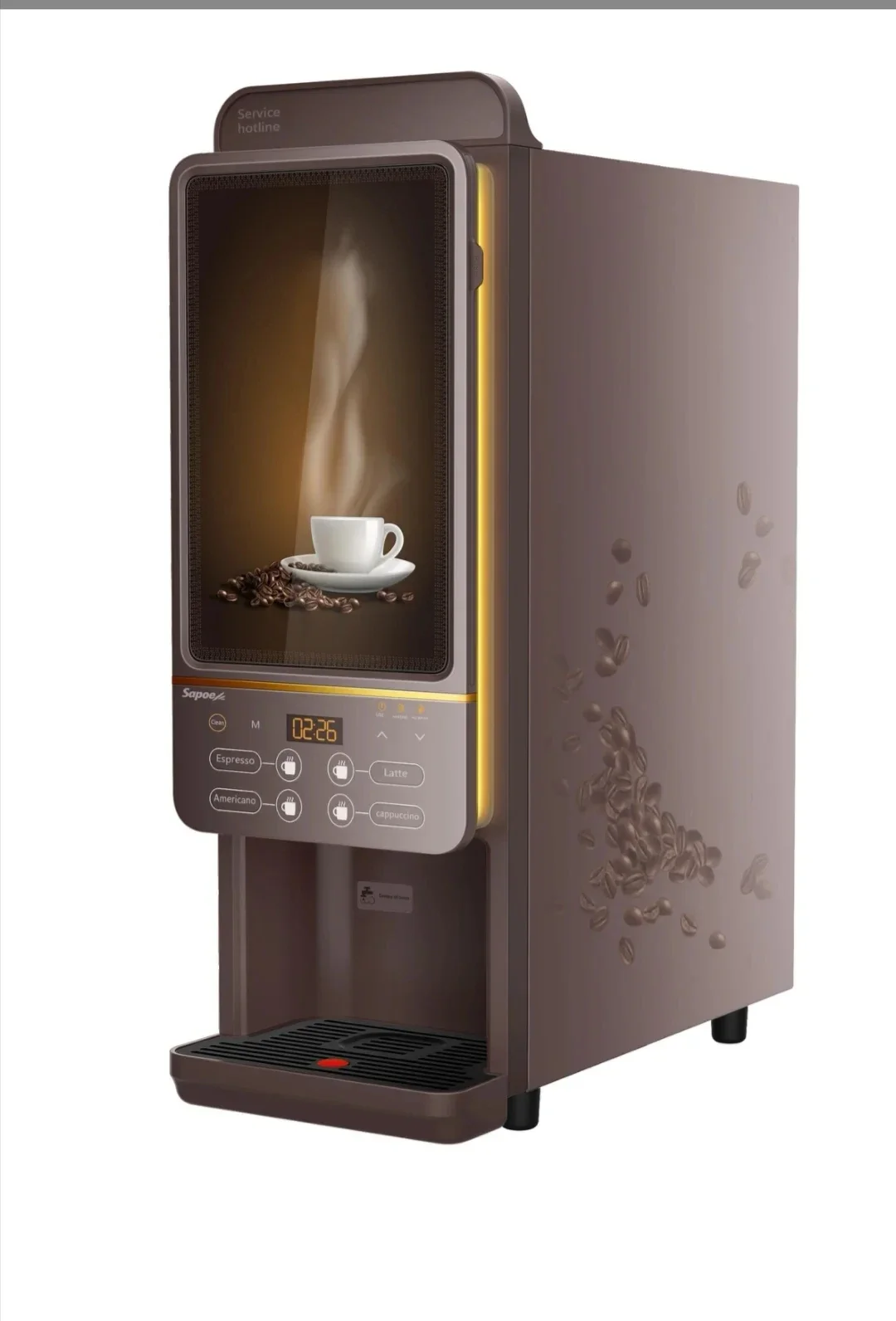 Automatic Hotel Coffee Vending Machine for Commercial Using with Competitive Price Customized Plug