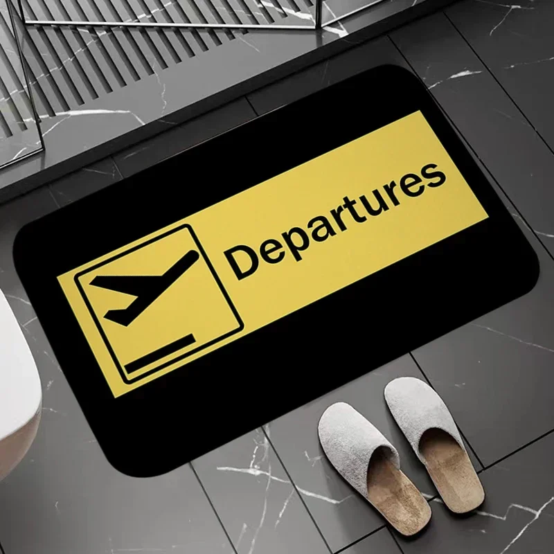 Non-slip Doormat Arrivals And Departures Long Corridor Carpet Entrance Door Mat Bath Kitchen Carpets Living Room Home Decor Mats