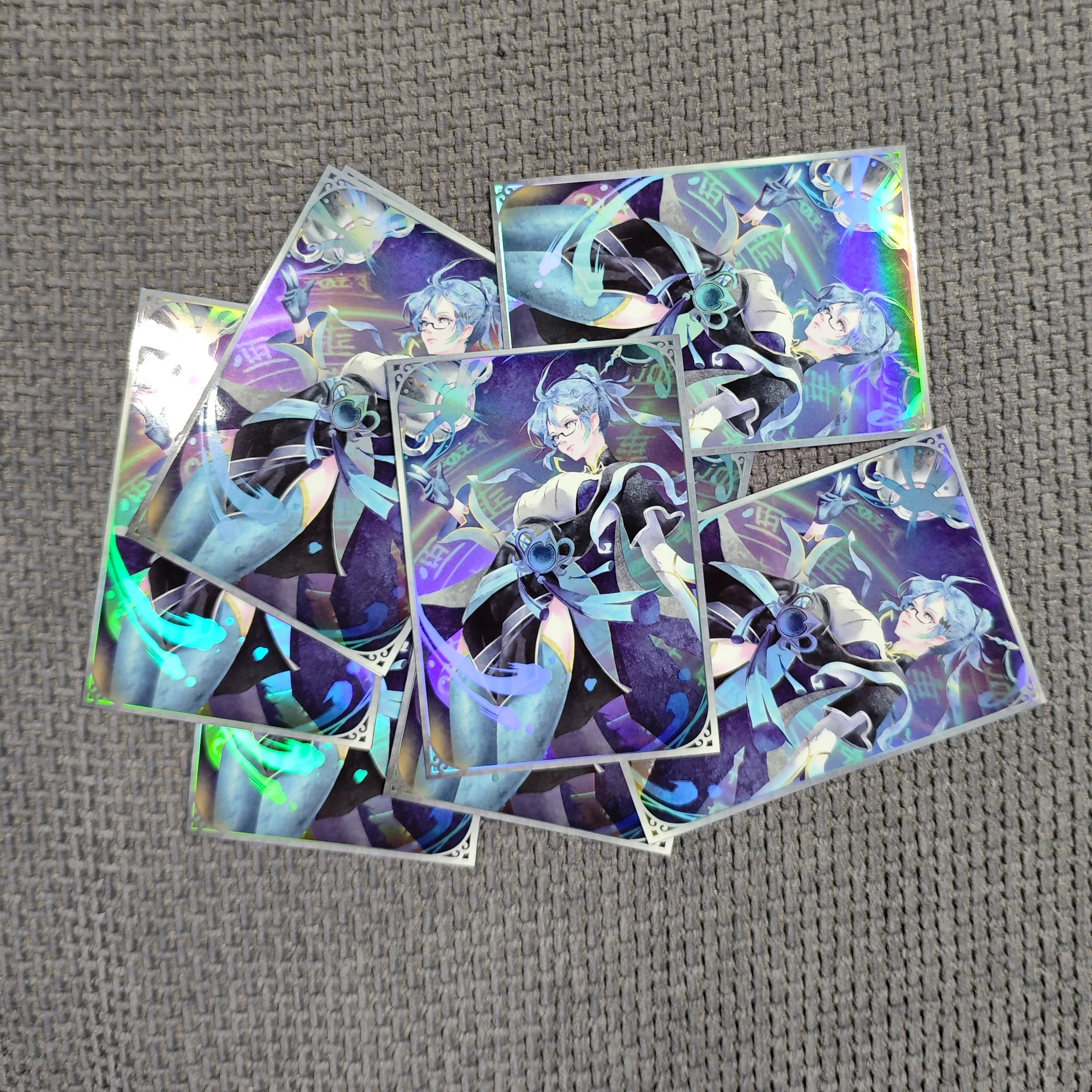 50PCS Original DIY Yugioh Dragon Tale Fymena Card Sleeves Yu-Gi-Oh! OCG Trading Card Shine Protective Case Cover