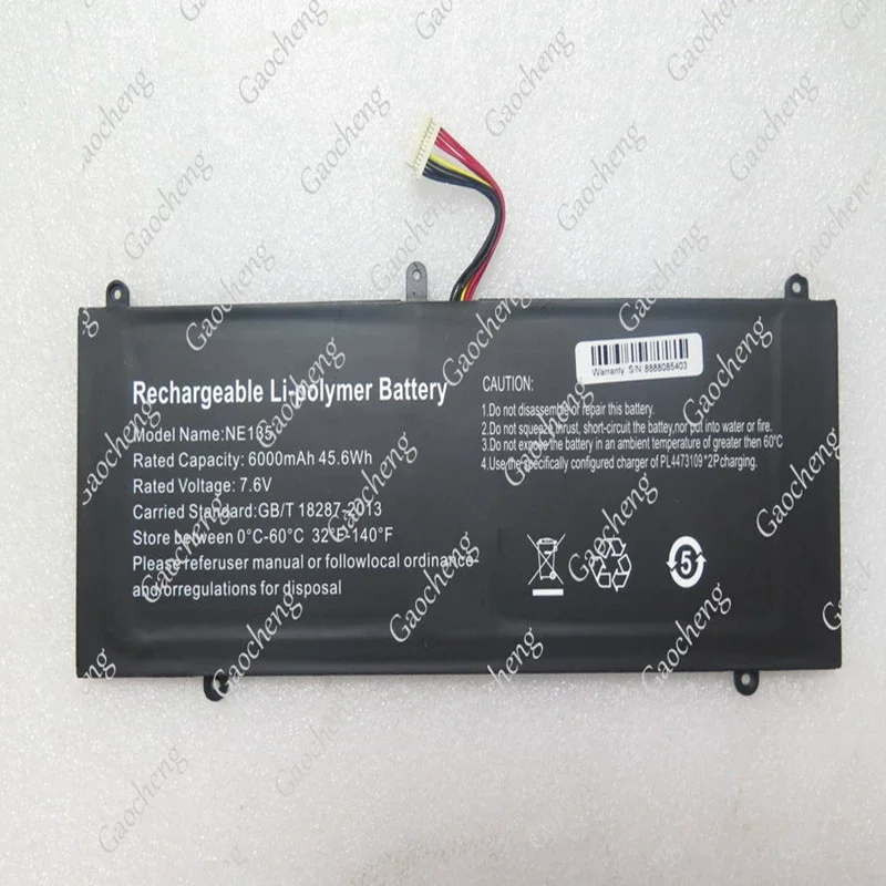 

Новый встроенный аккумулятор для ноутбука NE135 7,6 В, 6000 мАч, 45,6 Втч