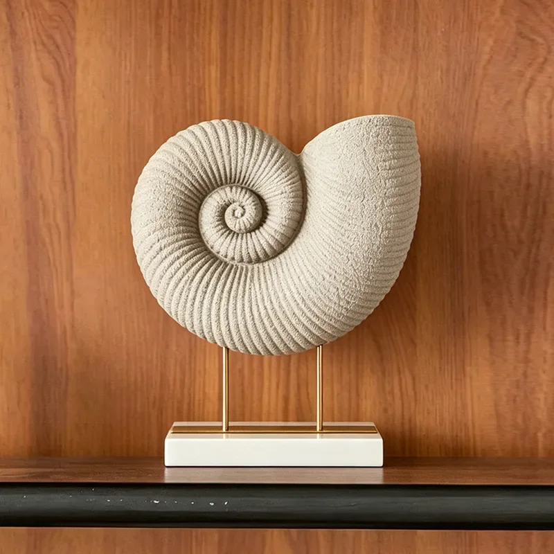 Retro Seashell Decorations Resin Handicrafts Shell Snail Rock Sculpture Decorative Figurines Home Decoration Accessories