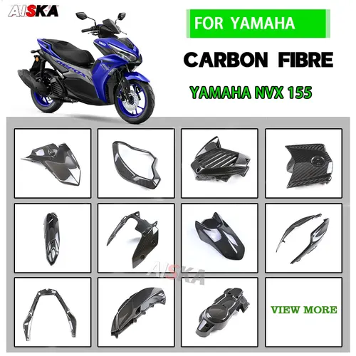 Yamaha NVX 155 리얼 드라이 탄소 섬유 오토바이 개조 액세서리, 전면 페어링 펜더 사이드 패널 후면 커버 부품 키트