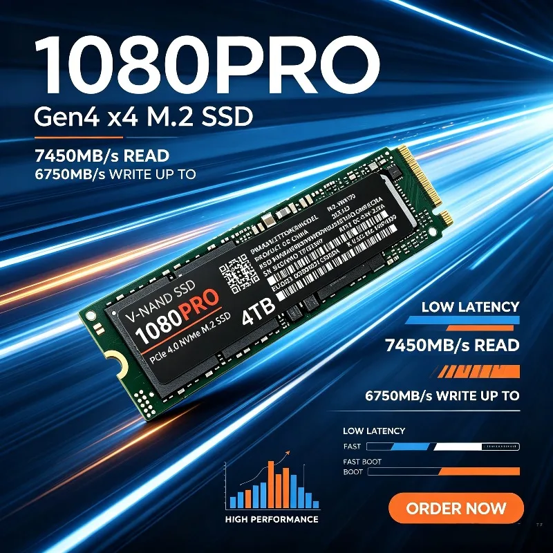 M.2 Nvme 4Tb Pcie 4.0 Ssd - Оригинальный 1080Pro 512 ГБ-4 ТБ PCIe