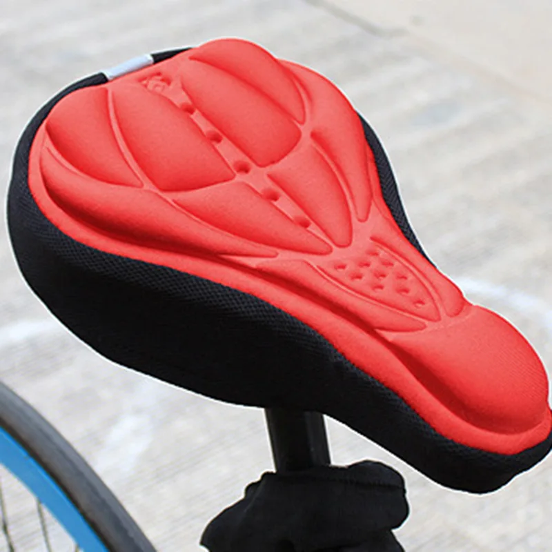 Bike Seat Cover Bicycle Silicone 3D Gel Saddle Pad Padded Soft Cushion Comfort EVA Anti Friction Seat Saddle Covers Cycling Part