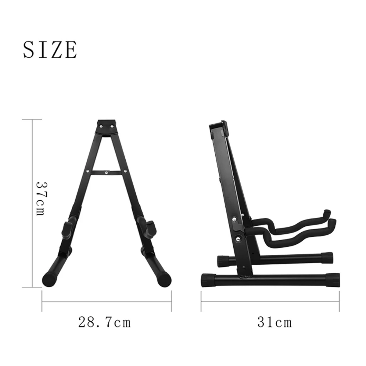 Foldable A-Frame Guitar Stand Thickened Folding Metal Rack for Acoustic Electric Wood Guitar Bass Vertical Floor Stand