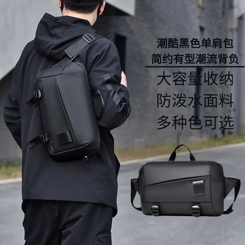 High Quality Trend Men\'s Cross Body Bag iPad Zip Waterproof Fashion Designer Chest Bag Daily Sport Cycling Sling Shoulder Bag 가방