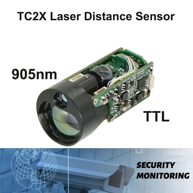 TC2X Laser-Entfernungsmesser-Modul Guter Preis 905 nm Ultra-langer Laser-Entfernungssensor 2000 m TTL 2 km HF-Modul für Drohnenpod