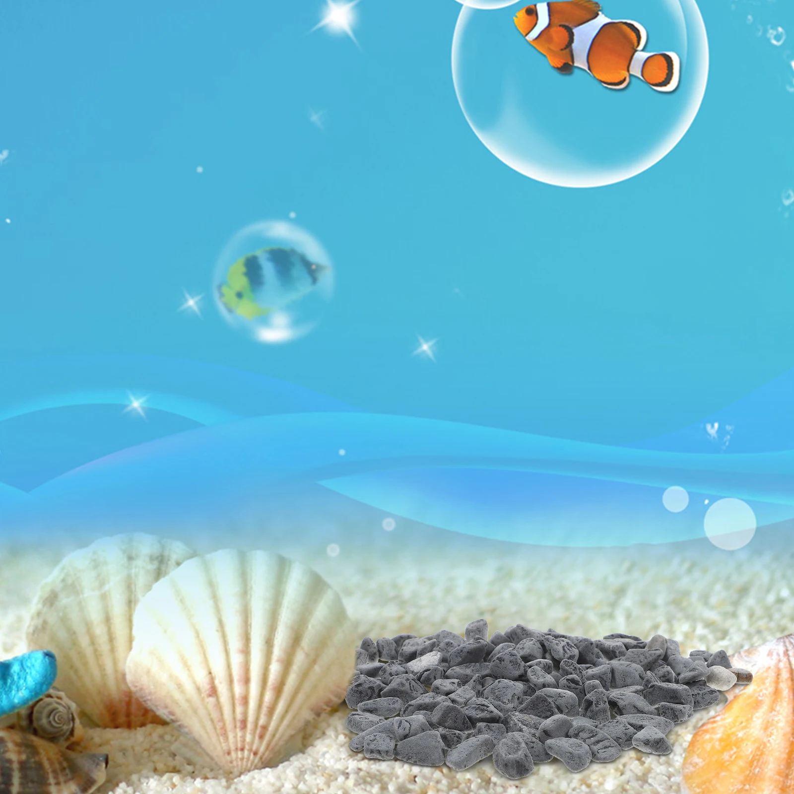 

1 set 1 Set Aquarium Black Gravel Fish Tank Decorative Stones Landscaping River Rocks For Plants Terrariums Mini Pebbles Water